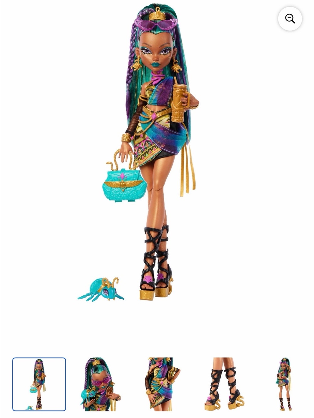 Monster High Nefera De Nile Doll with Pet Scarab & Accessories
